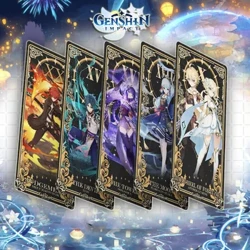22 pezzi Genshin Impact Tarocchi Cosplay Anime Gioco Genshin Carte da gioco Zhongli Kazuha Raiden Shogun Yae Miko Vita Tarocchi