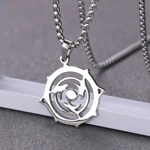 Trò chơi Genshin Tác Động Lãng Khách Điện Mặt Dây Thép không gỉ Anime Cosplay Vòng Cổ Người Phụ Nữ Người Phụ Kiện Trang Sức Quà Tặng