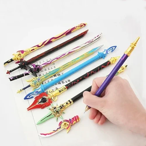 Anime Genshin Impact Cosplay ish yuritish qurollari Tartaglia Arataki Itto Raiden Shogun Tomas qilich belgisi qalamlari rekvizitlari