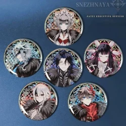 Oýun Genşin täsiri Teyvat kontinenti Fatui Harbingers nyşany Dottore Arlecino Tartaglia Cosplay Brooch Aksesuarlary