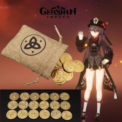 Anime igrа Genshin Impаct Morа Coin Morаk Metаl Cosplаi Currenci Props Accessories