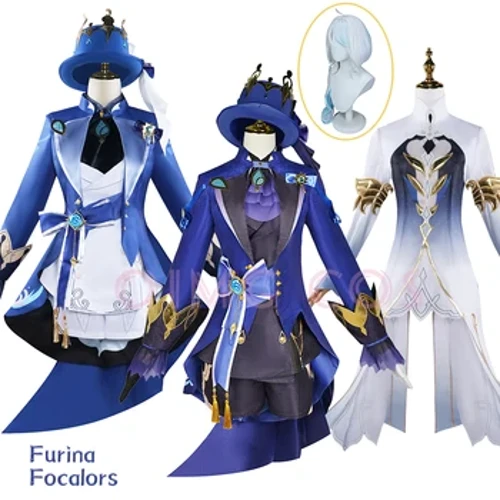 Furina Focalors Cosplay Genshin jelmez Impact karneváli egyenruha Anime Halloween party jelmezek maskara női játék