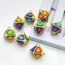 Spill Genshin Impact Genius Lnvokation TCG 8 Säit Element Dice Pendant Anime Peripherieger Cosplay Requisiten