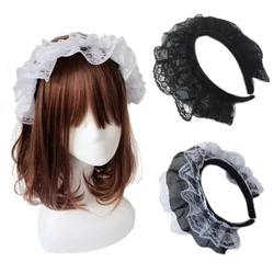 Lolita Lace Ribbon Bowknot hiuspanta Päähine Söpö japanilainen makea ihana hiusnauha Lolita Maid Cosplay hiuspantatarvikkeet