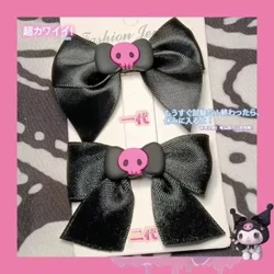 1-3 pcs Rhuban Solid Ciwt Newydd Penglog Pinc Clipiau Gwallt Bowknot JK ​​Cos Lolita Kawaii Merched Pinnau gwallt Gothig Penwisgoedd Gwallt Affeithwyr