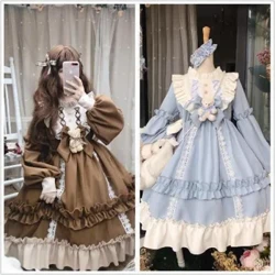 I-Long Sleeve Bear Bow Imininingwane Ingubo ka-Lolita yomkhono omude Ingubo ka-Lolita Isethi Egcwele Ingubo Entsha ye-Lolita Exekethile OP Abesifazane abanemikhono emide