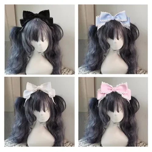 Lolita Headpiece Lolita Headband Boneka Busur Besar Jepit Rambut Pembantu Buatan Tangan KC Aksesoris Cosplay Cosplay Anime Jepang Aksesoris Rambut