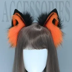 Phụ Nữ Cosplay Lông Sói Tai Quái Thú Tai Đầu Anime Gothic Mũ Đội Đầu Tai Động Vật Tóc Vòng Mũ Halloween Cosplay Đạo Cụ