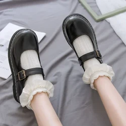 Galtzerdi politak Lolita Ruffle White Kawaii Lolita Calcetines Cosplay mozorroak Osagarriak Parpailazko galtzerdiak Anime Cartoon Sweet Girl Gift