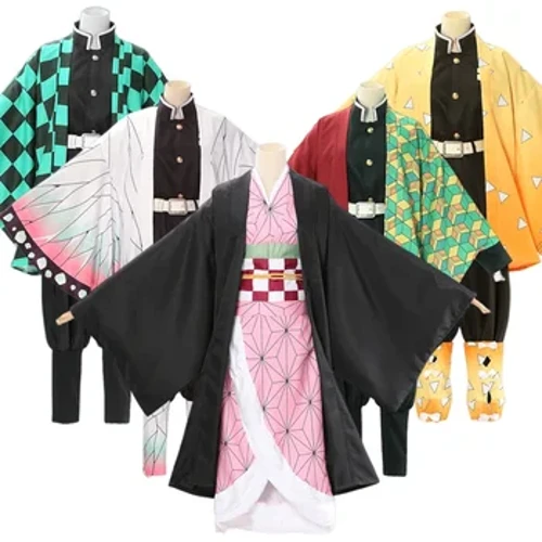 Demon Slayer Cosplay Tanjiro Nezuko Cosplay Kanner Shinobu Kostüm Japanesch Anime Cartoon Halloween Kostüm Chrëschtdagscadeauen