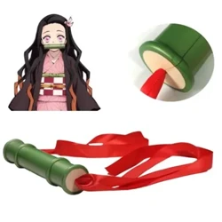 Anime Slayer Kimetsu Na Yaiba Kamado Nezuko Selio ffon Cosplay Props Merched Cosplay Calan Gaeaf Bambŵ Genau Ffyn