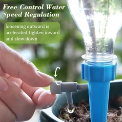 Kit d'arrosage automatique, dispositif d'arrosage automatique, système d'irrigation goutte-à-goutte réglable pour plantes à fleurs, fournitures d'arrosage de jardin, 6/1 pièces