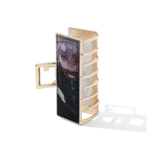 Anime Demon Slayer Figur Aufkleber Haarklauen Krabben Haarspange für Frauen Trend Metall Haarnadel Accessoire Haarnadeln Requisiten Geschenke