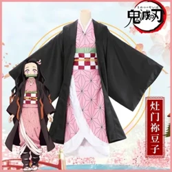 Demon Slayer Kamado Nezuko Costum Cosplay Anime japonez Carnaval Party Uniforme Adulti Fata Costum de Halloween pentru Copii Copii