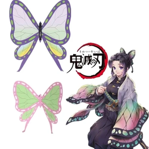 Anime Demon Slayer Kimetsu no Yaiba agrafă de păr Cosplay Tsuyuri Kanawo Kochou Shinobu fluture ac de păr costum costum