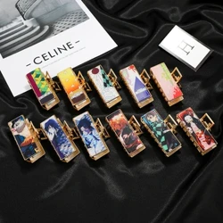 ʻO Anime Demon Slayer Figure Sticker Hair Claws Crab Hair Clip No nā Wahine Trend Metal Hairpin Accessory Pins Nā makana makana.