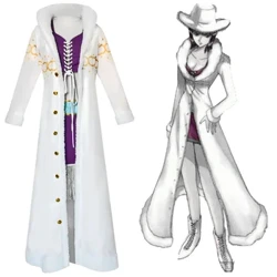 Costume une pièce Robin Cos, veste à col en fourrure, Costume de Cosplay Nico Robin, ensemble complet, tueur de démons