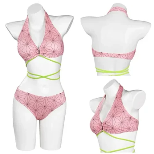 Maillot de bain deux pièces Demon Slayer Kamado Nezuko, Costume de carnaval d'halloween