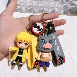 Kimetsu cha Kimetsu cha Pete ya Moto Hakuna Blade ya Ghost Keychain ya Herufi Nzuri Begi ya Pende ya Mnyororo wa Ufunguo wa Gari Zawadi ya Vito vya Uhuishaji