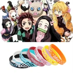 Bangili ya Uhuishaji ya Mwuaji wa Pepo Kimetsu Hakuna Yaiba Kamado Tanjirou Kamado Nezuko Agatsuma Zenitsu Bangili ya Silicone ya Cosplay