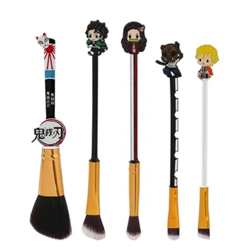 Japan Anime Demon Slayer Kimetsu geen Yaiba Make-up Kwasten Set Cosplay Vrouwen Oogschaduw Blush Make-up Tool Met Zak