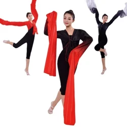 Waasser Sleeve Danz Kleedung Top Fra Klassesch Praxis Leeschtung Jinghong DanceTibetanesch Ethnesch Chinese Folk Danz Kostümer