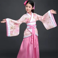 Trang phục Trung Quốc cổ đại trẻ em Seven Fairy Hanfu Dress Quần áo Dân gian khiêu vũ Dải trang phục truyền thống Trung Quốc cho các cô gái