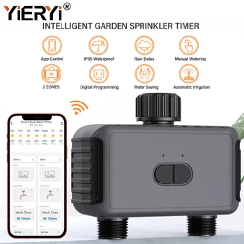 Tuya WIFI Smart Valve Automatische watertimer Buitenboerderij Tuin Intelligente sprinklertimer Werk met Alexa en Google Assistant