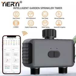 Tuya Wifi Akıllı Valf Otomatik Su Zamanlayıcı Açık Mekan Çiftliği Bahçesi Akıllı Sprinkler Zamanlayıcı Alexa ve Google Asistan ile Çalışıyor