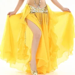 2022 Ny mavedans nederdel Kvinde Chiffon Split Sexet Gypsy Spansk Flamenco Orientalsk Etnisk Performance Kostumer