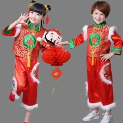 Abbigliamento tradizionale cinese per bambini, capodanno, ragazze, costumi antichi, danza popolare, costume tradizionale cinese, cultura per ragazzi