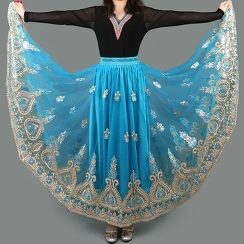 Thêu Trung Quốc Khiêu Vũ Truyền Thống Váy Nữ Quốc Gia Tây Ban Nha Flamenco Váy Vintage Tây Tạng Dancewear Dân Gian Bộ Trang Phục