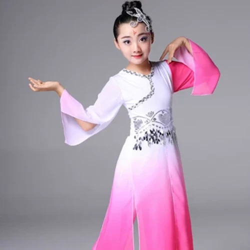 Dans popular chinezesc Costume noi de dans clasic pentru copii Rochie de dans modern pentru fete Costum de prințesă chinezească