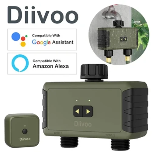 Diivoo 1/2/3 Zone Gaart Bewässerungs Timer Wifi Automatesch Drip Bewässerung Controller Waasserventil Gaart Automatesch Bewässerungssystem