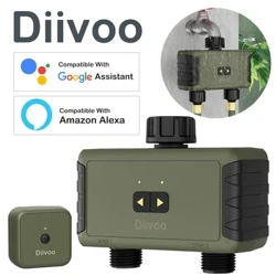 Diivoo 1/2/3 sone hagevanningstimer Wifi Automatisk dryppvanningskontroller Vannventil Hage Automatisk vanningssystem