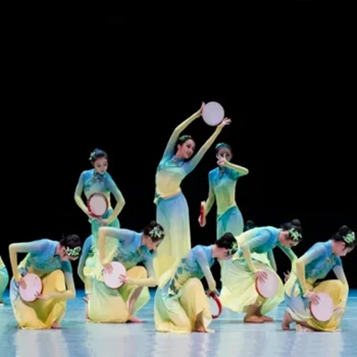 Vêtements de danse ethnique Yangko, Costumes de danse classique chinoise, parapluie en éventail, Folk ancien Yangko Hanfu, ensemble de fées élégant
