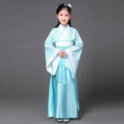 Traditionelle kinesiske dansekostumer til piger Gamle Opera Tang-dynastiet Han Ming Hanfu-kjole Børnetøj Folkedans Børn