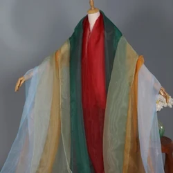 Kinesisk antikke dansestreamere Tradisjonell Opera Hanfu Chiffon Langt sjal Performance Rekvisitter Fairy Kinesisk dans Silkebånd