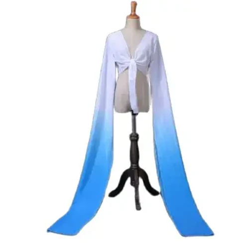 1 Cái/lốc Phong Cách Trung Hoa Người Phụ Nữ Giả Lụa Hanfu Tay Dài Yangko Vũ Top Nữ Cổ Điển Trung Quốc Khiêu Vũ Tây Tạng Trang Phục