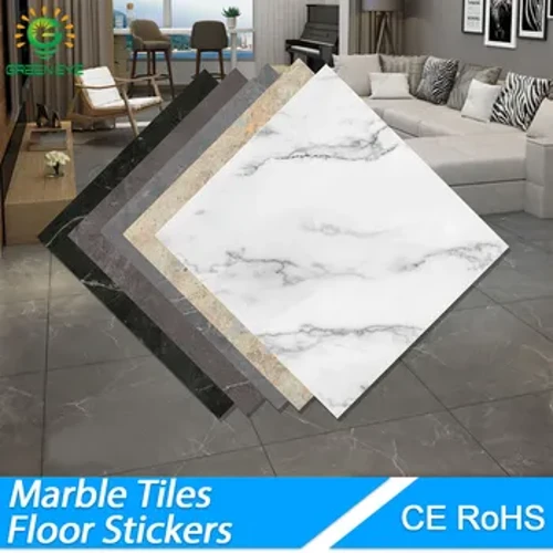 Decal Dán Tường Dày Tự Dính Gạch Tầng Dán Đá Cẩm Thạch Phòng Tắm Mặt Đất Chống Thấm Nước Hình Nền PVC Nội Thất Phòng Ngủ Phòng