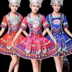 Chinese Traditional Minority Dance Classical Miao Hmong Damit Pambansang Tibetan Dance Dress Babae Tibetan Folk Dance Costume