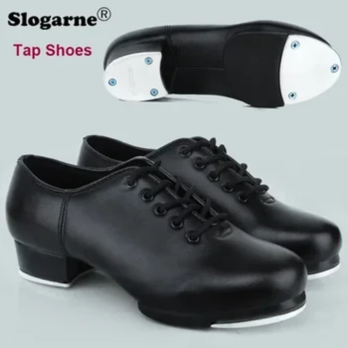 2024 New Children Tap Shoes Boys Girls Tap Soft Isikhumba Unisex Abesilisa Abesifazane Bachofoza Izicathulo Zomdanso Izicathulo Zabafundi Tap Izicathulo Usayizi Omkhulu 45