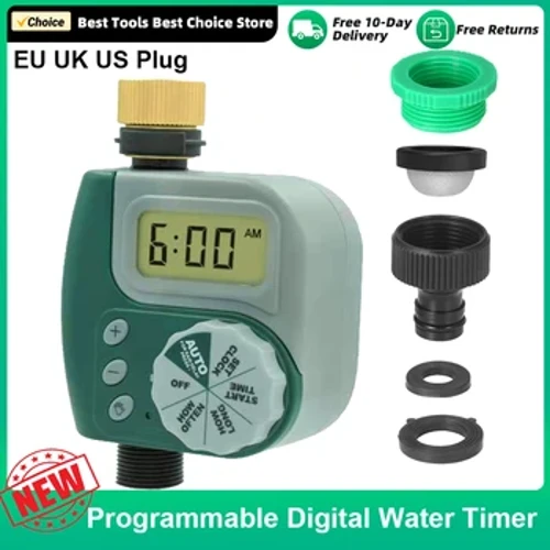 Temporizador digital de água programável, à prova de intempéries, jardim, gramado, mangueira, temporizador de irrigação automático, controlador com filtro