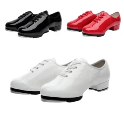 Pantofi de dans tip tap pentru bărbați, femei, copii, modele pentru adulți, pantofi de dans cu talpă moale, cu șireturi