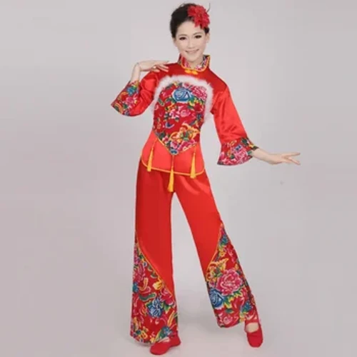 Truyền Thống Múa Dân Gian Trung Quốc Trang Phục Cho Người Phụ Nữ Dân Tộc Trang Phục Quạt Nhảy Múa Quần Áo Yangko Đầm Nữ Yangge Quần Áo