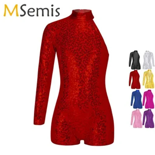 Kanner Hip-Hop Jazz Street Dance Leotards Kanner Meedercher Glänzend Sequin Ballet Jazz Tap Dancewear Gymnastik Leotard Danz Kostümer
