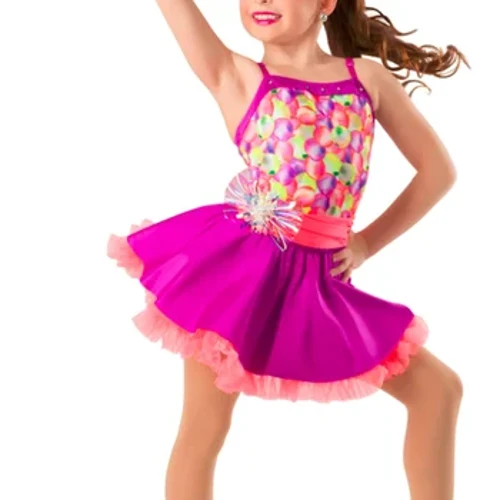 tap merched a gwisg dawnsio jazz lliw llachar gwisg ddawns giwt