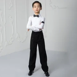 Deti Profesionálne Košele Nohavice Obleky Cha Cha Tap Dance Kostým Chlapci Latinskoamerické štandardné oblečenie Súťažné oblečenie v latinskom tanci
