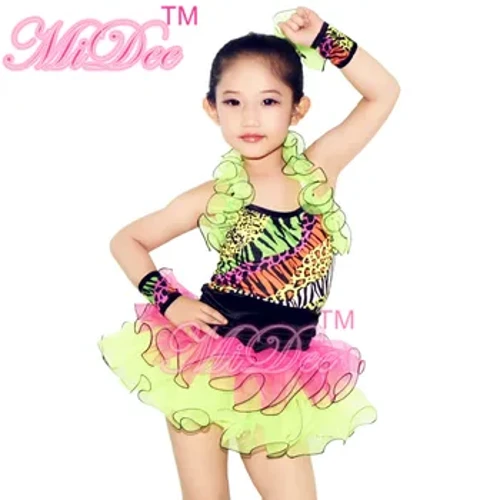 MiDee Tutu Dance Dress Mga Kasuotan ng Jazz at Tap Dance Para sa mga Batang Babae