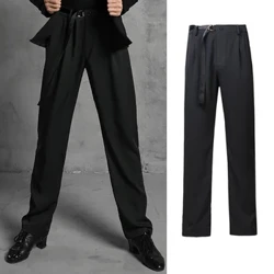 2020 Cultacha Damhsa Laidine Fir Comórtas Caighdeánach Rince Ballroom Pants Tango Tap Dance Éadaí Bríste Cleachtais Laidine DNV14260